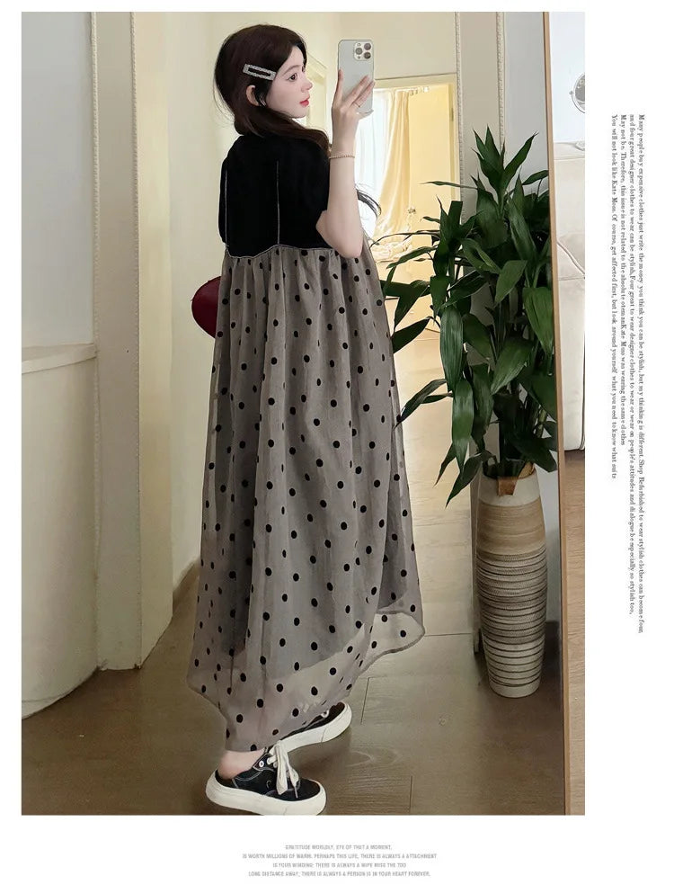 Summer Maternity Two-Piece Skirt Set