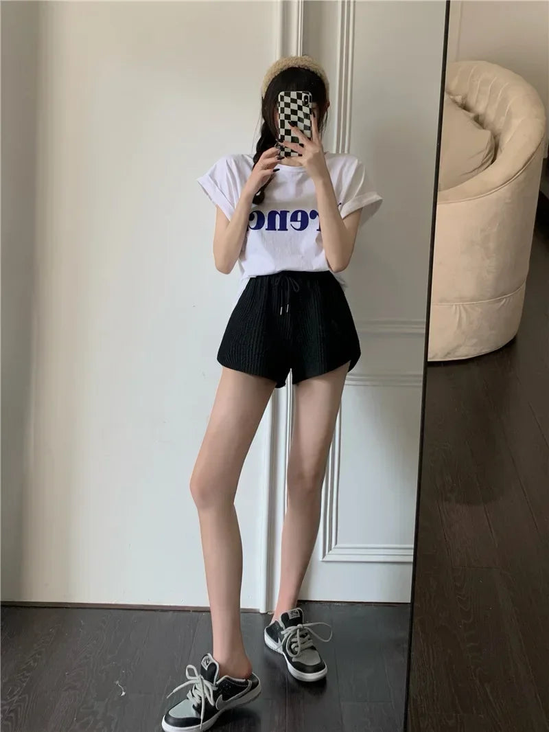 Women Loose Wide Leg Sports Shorts