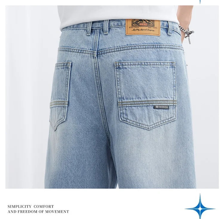 Men Korean Loose Jeans