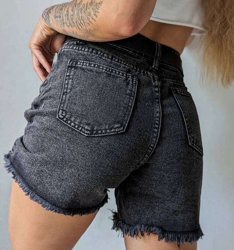 Women's Blue Casual Denim Shorts