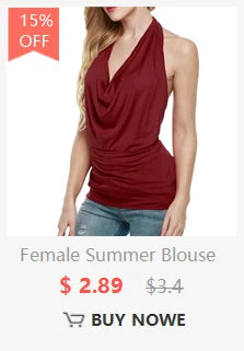 Women Chiffon Sleeveless Round Neck Blouse