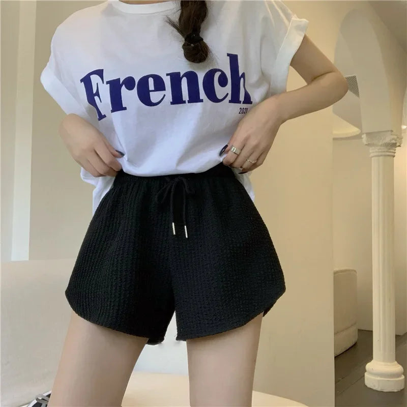Women Loose Wide Leg Sports Shorts