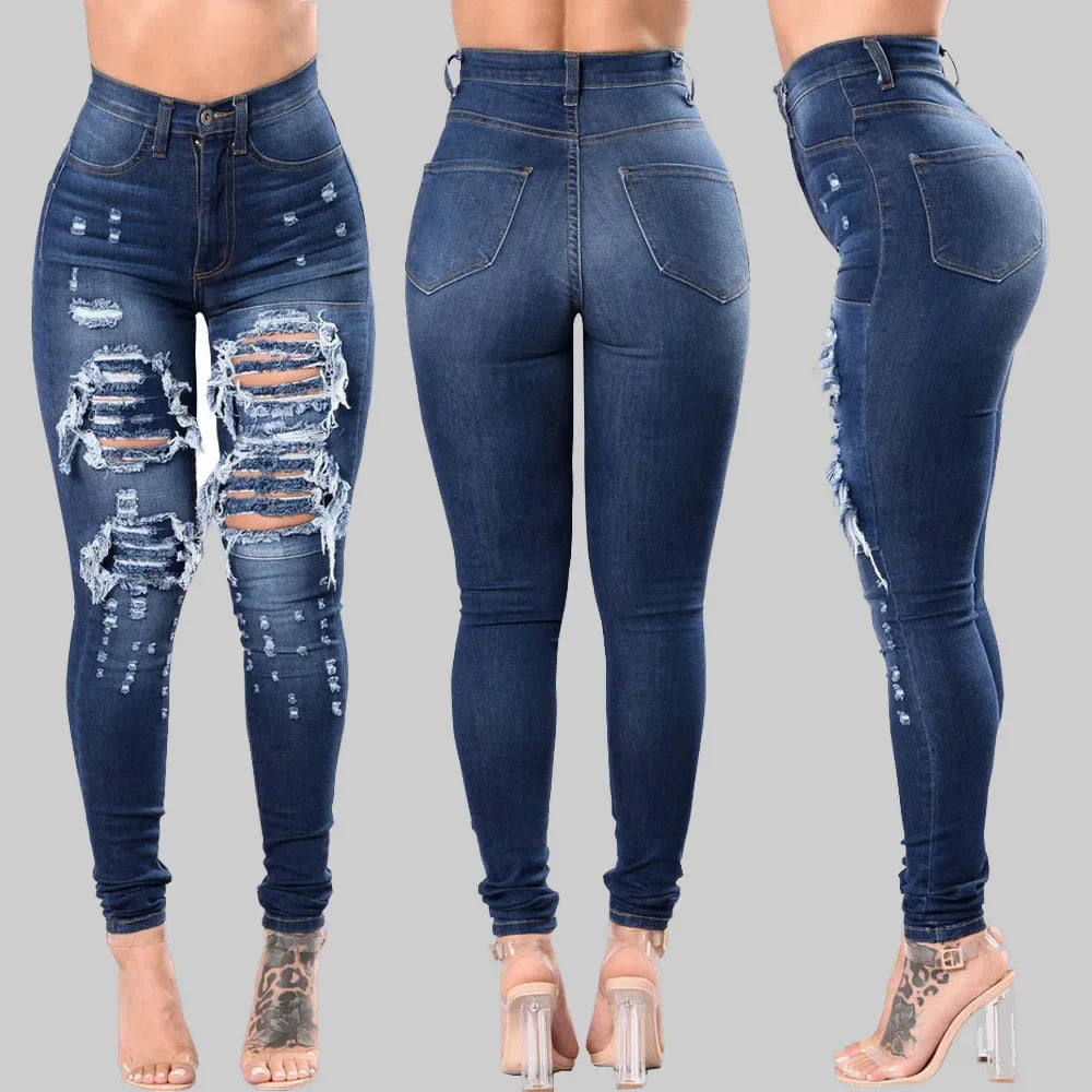 Women Ripped Pocket Jeans