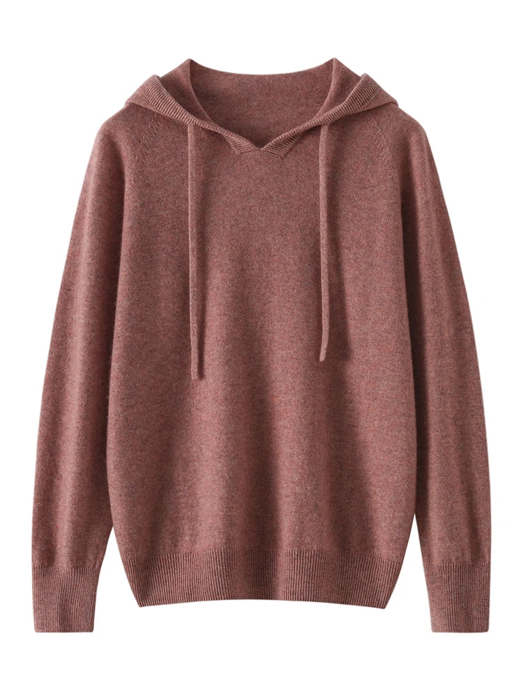 Women's 100% Cashmere Hooded Sweater