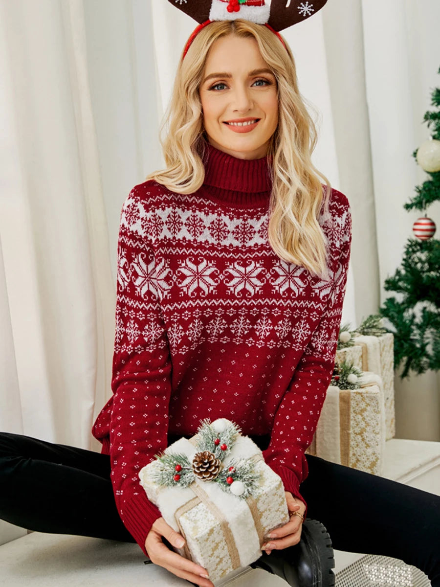Women Christmas Print Sweater