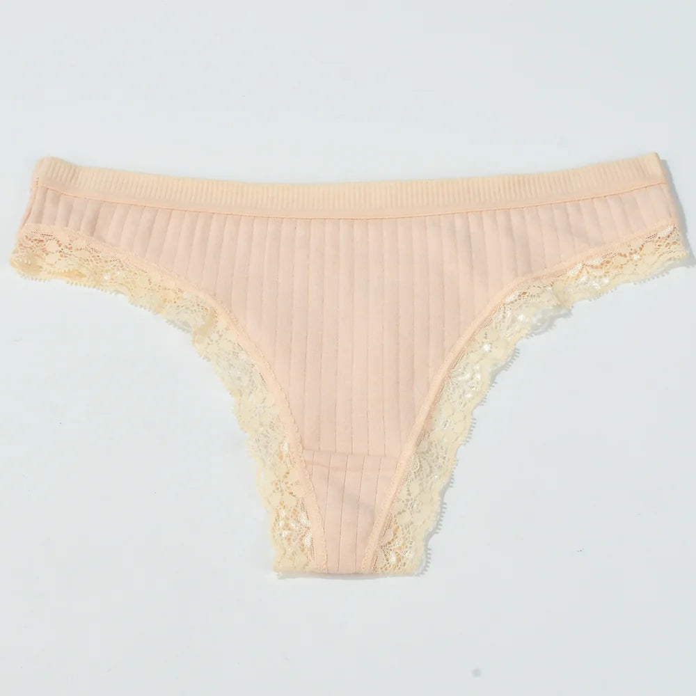 Women Mid-Rise Lace Thong