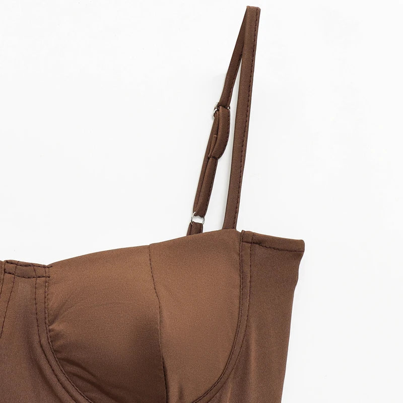 Satin Camisole Bodysuit Women – Backless Lingerie