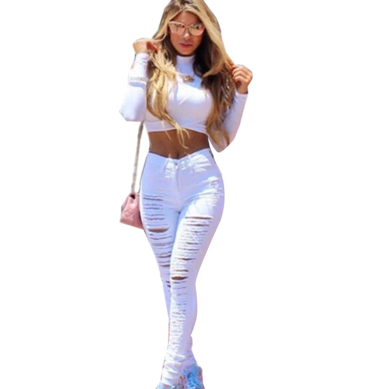 Women Ripped Pocket Jeans