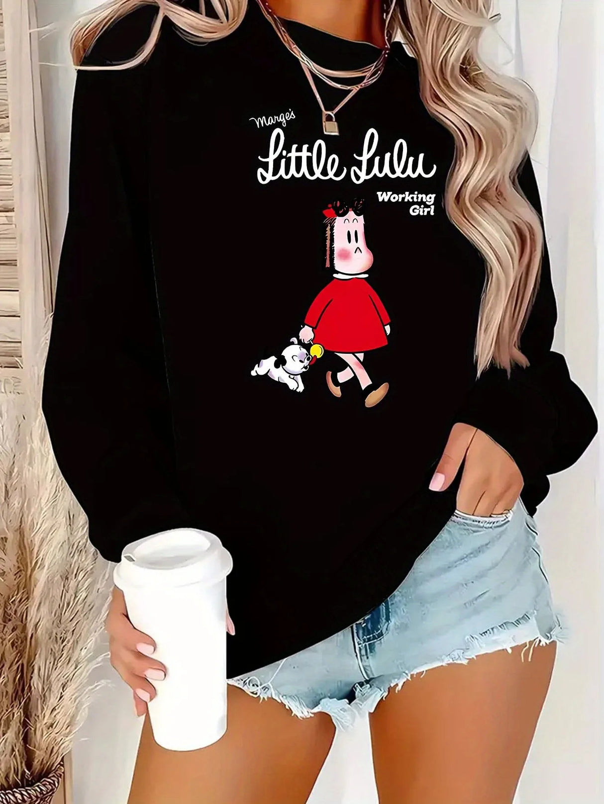 Work Girl Winter Sweatshirt