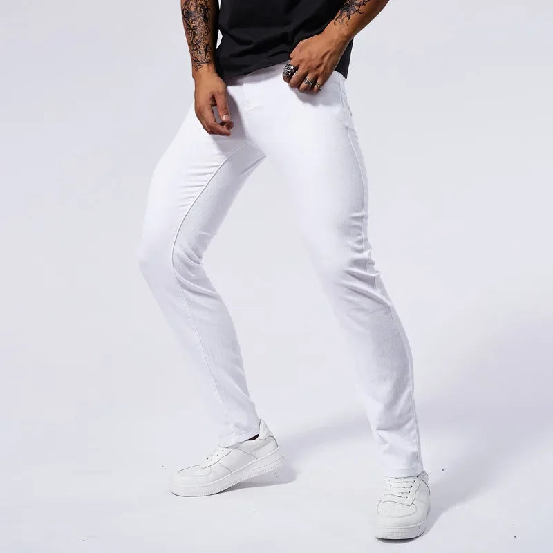 Men White Slim Jeans