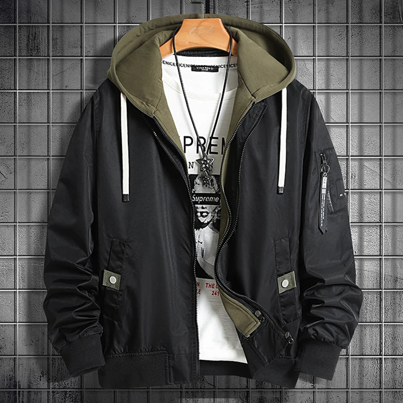 Men's Plus Size Hooded Jacket – 8XL Winter Coat