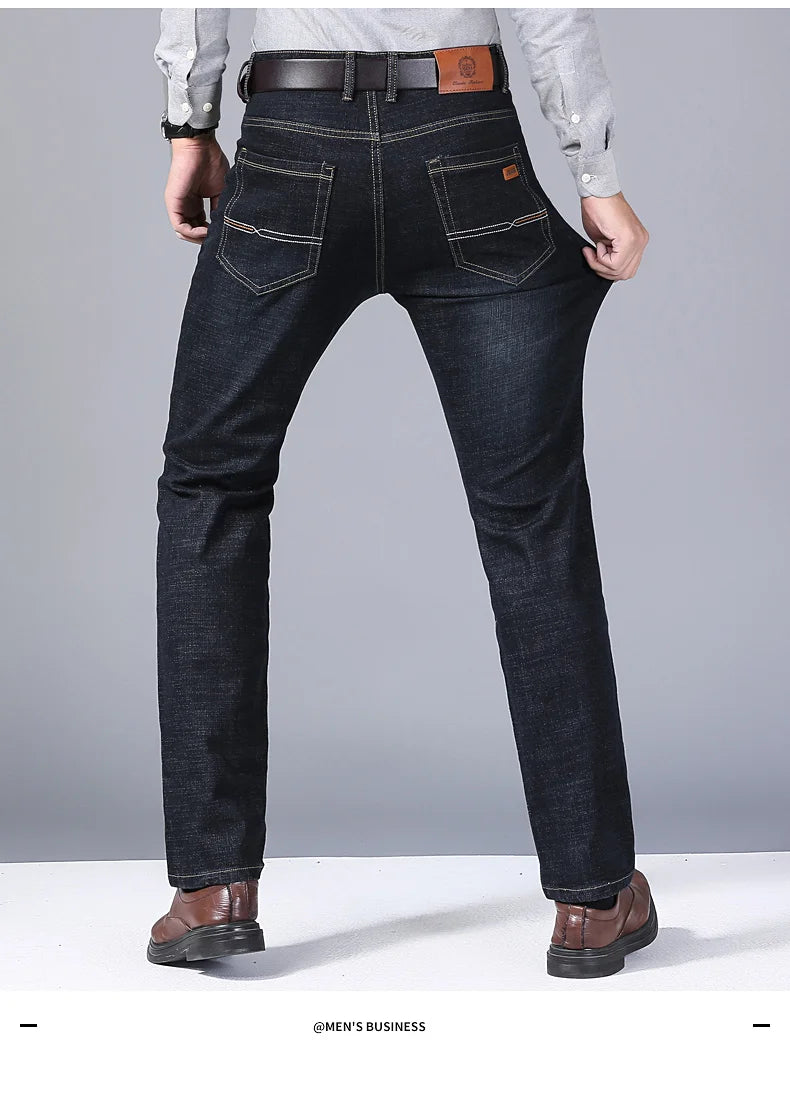 Men's Classic Black Jeans Plus Size