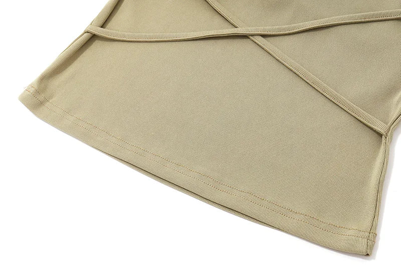 Korean Fashion Backless Halter Crop Tank