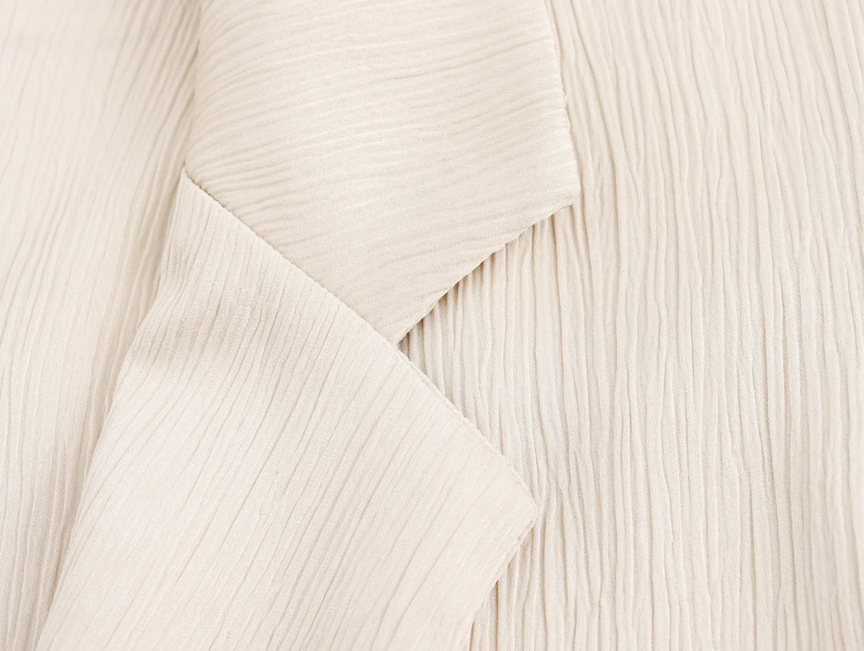 Wrinkled Suit Jacket Pant Set