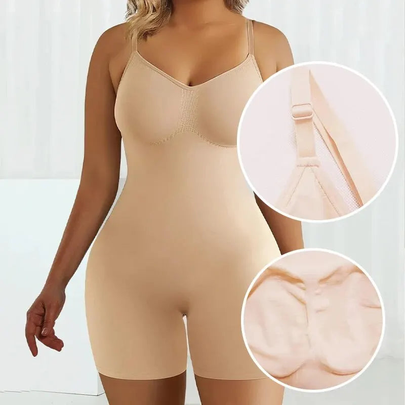 Women's Seamless Tummy Control Bodysuit – Stretch Shapewear Body Shaper