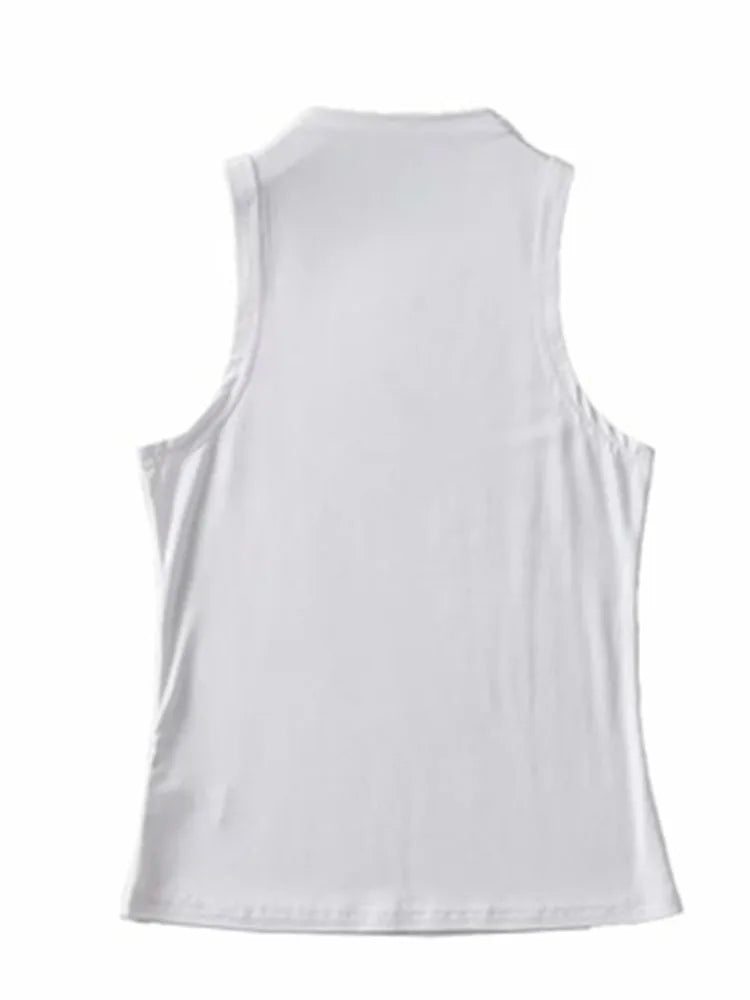 Solid Color Sleeveless Crop Tank Top