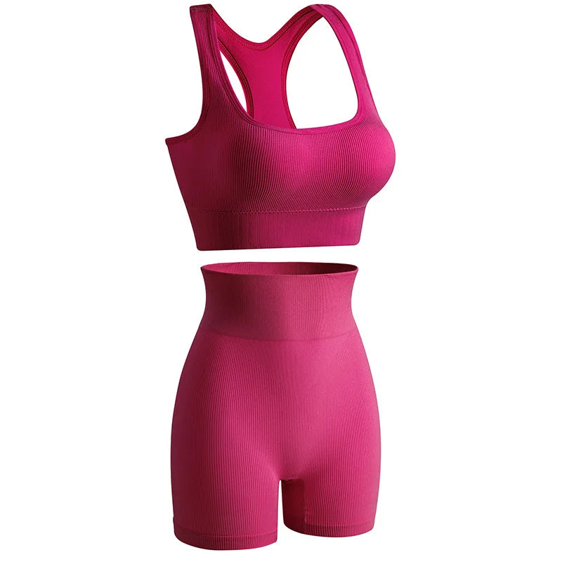 Women Seamless Yoga Bra Set