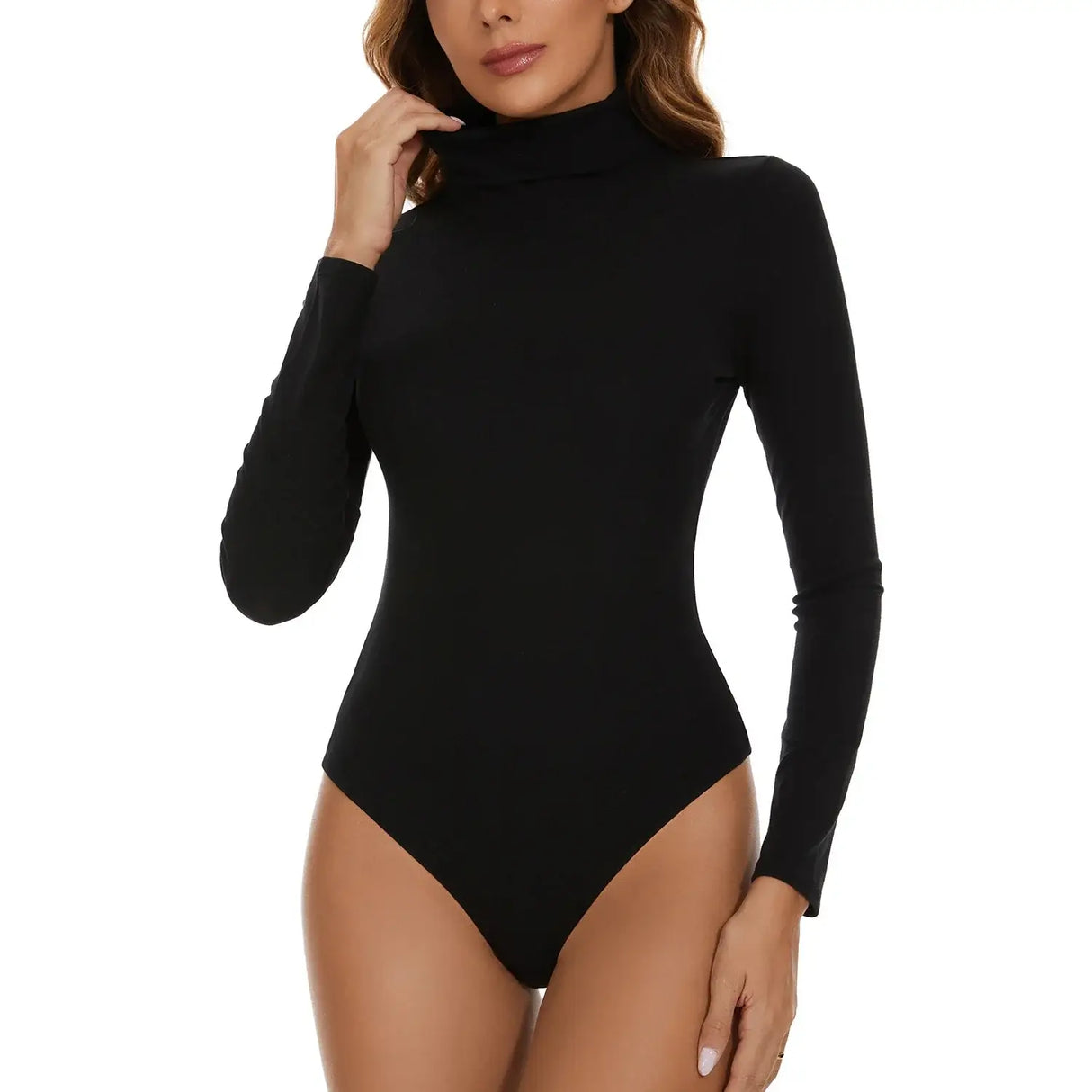 Women High Neck Long Sleeve Bodysuit