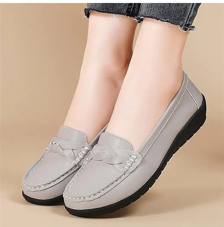 Women Leather Nurse Flats