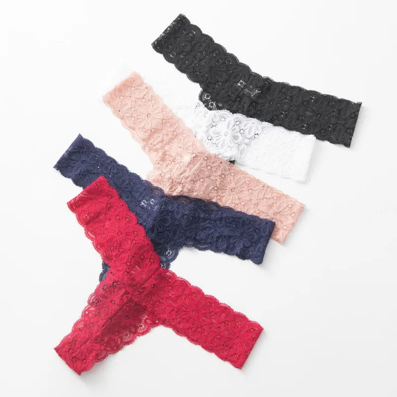 Women Rhinestone Thong Panties