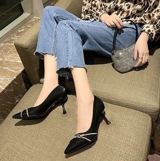 Korean Style Women Pumps Formal Non-Slip Shoes