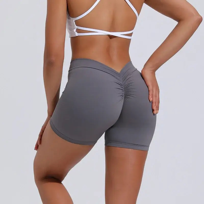 Women V Curve Push Up Yoga Shorts