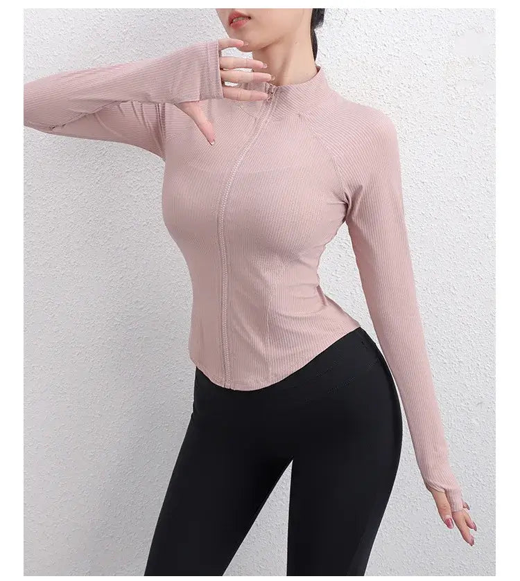 Women Textured Long Sleeve Running Jacket