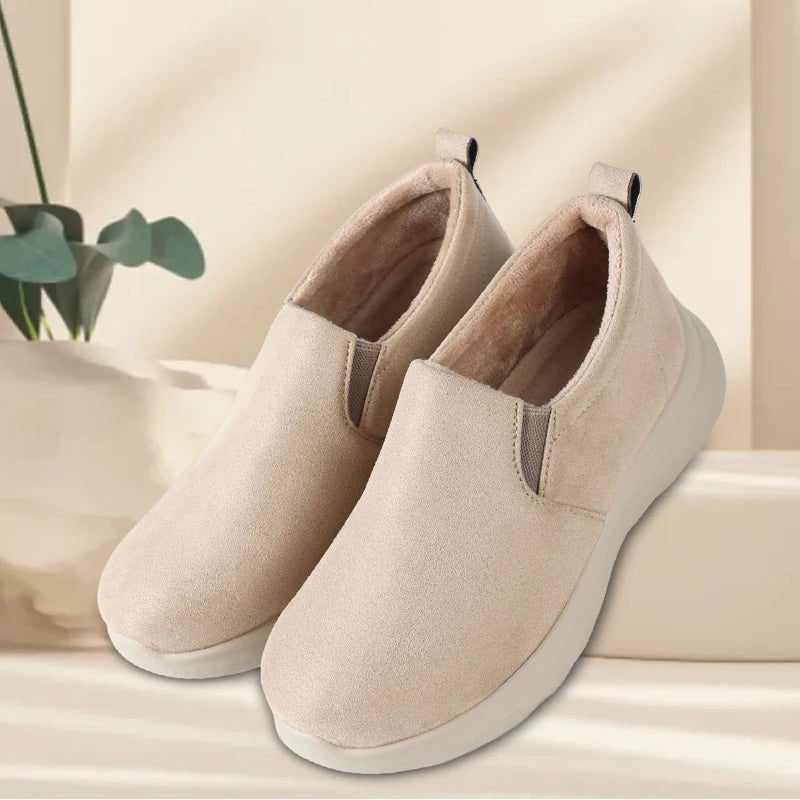 Women Snow Ankle Boots – Anti-Slip Plush Leather Winter Footwear