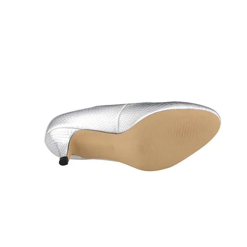 5cm Crocodile Pumps – Low Heel Red Heels 2025