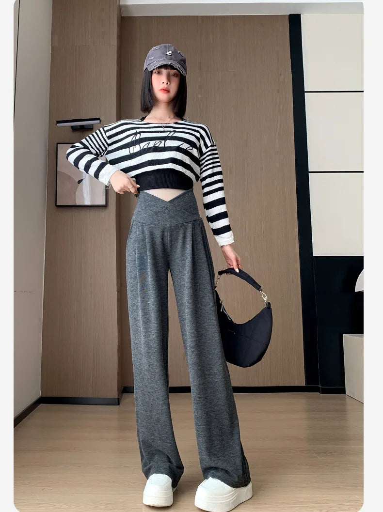 Wide-Leg Low-Waist Maternity Pants