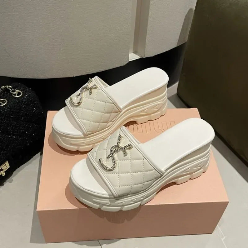 Women Fashion Platform Letter Sandals