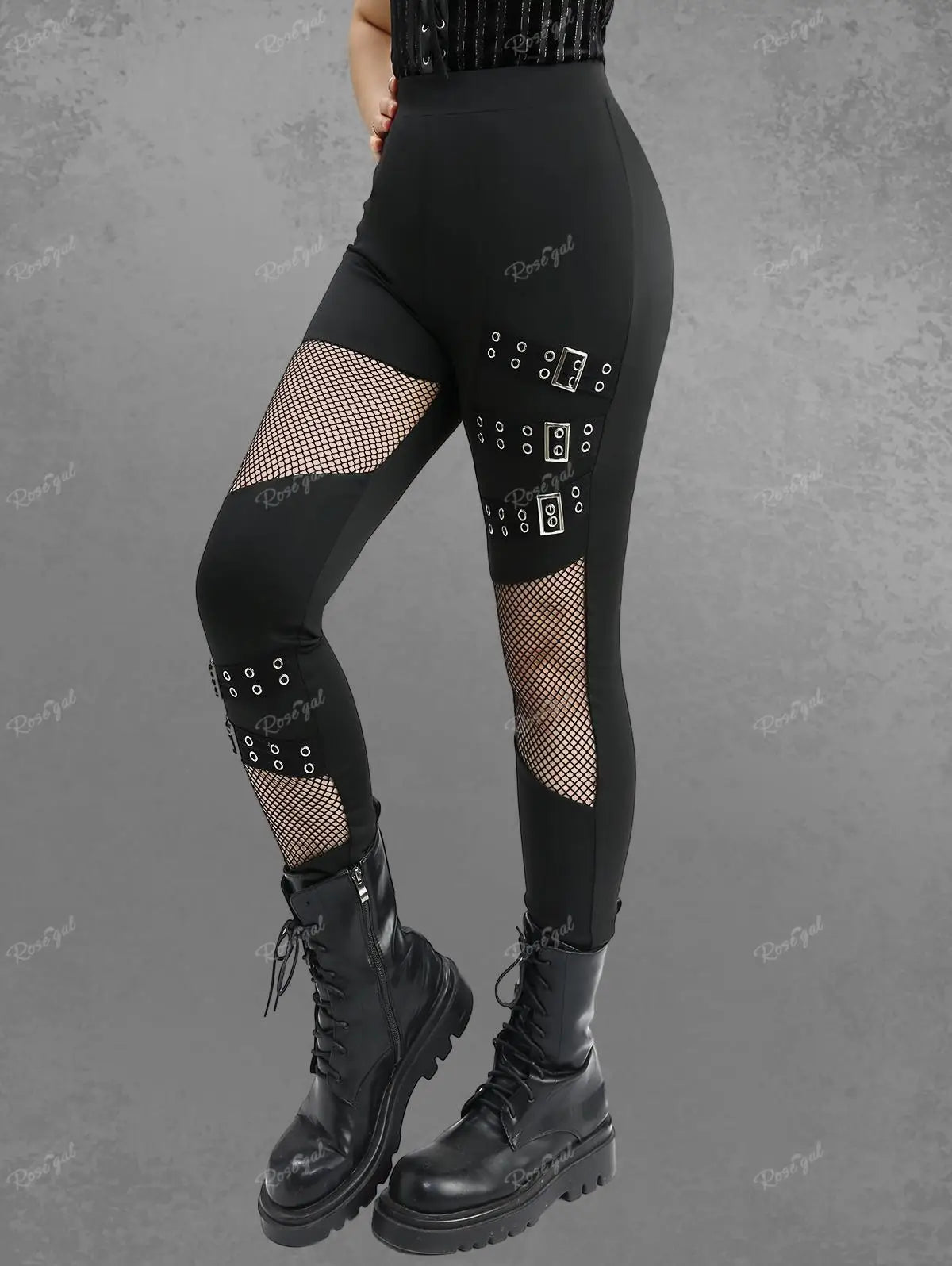 Women Plus Size Gothic Patchwork Pants