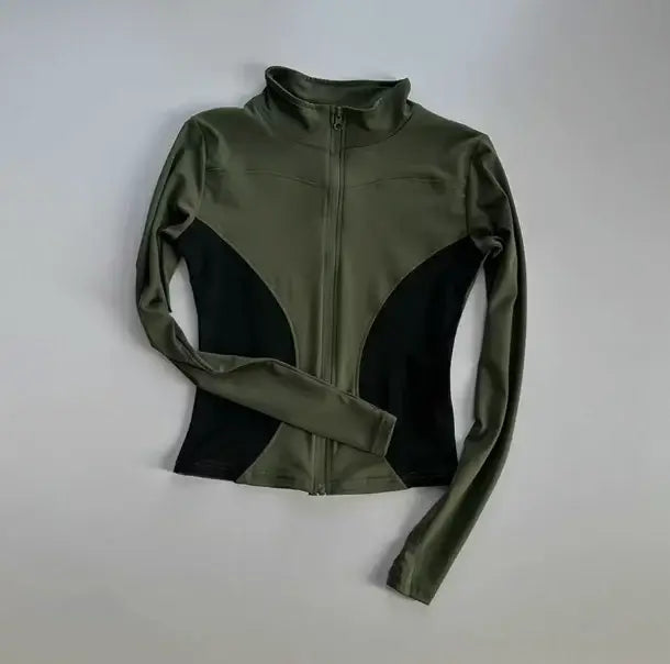 Women Quick Dry Zipper Sports Jacket