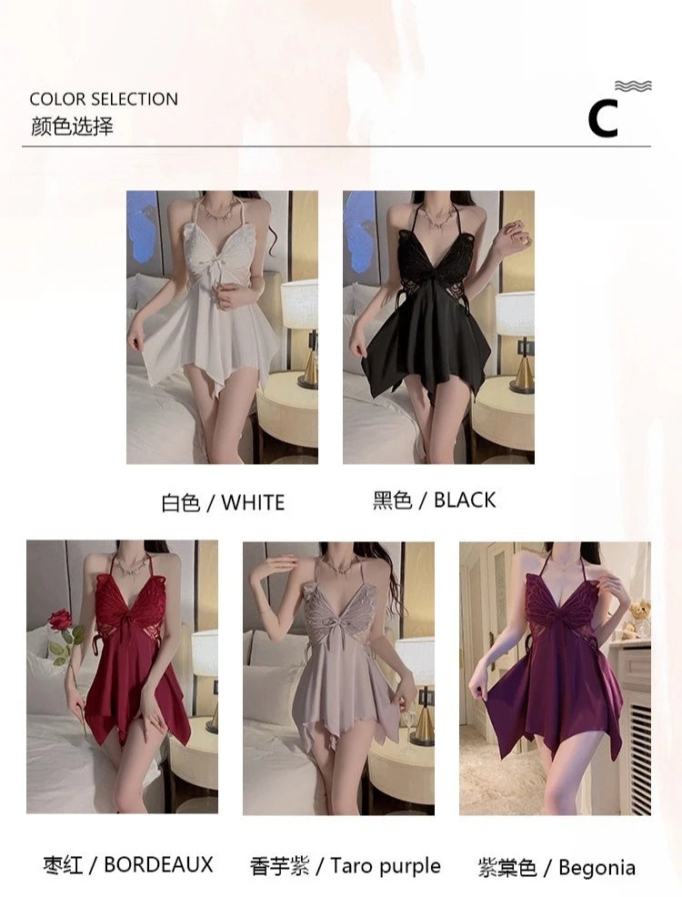 Women Bow Robe Sleep Set