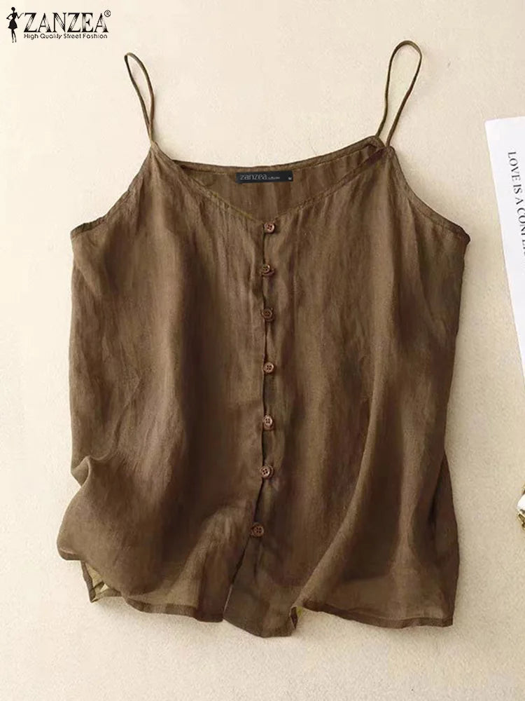 Women Button Loose Camisole