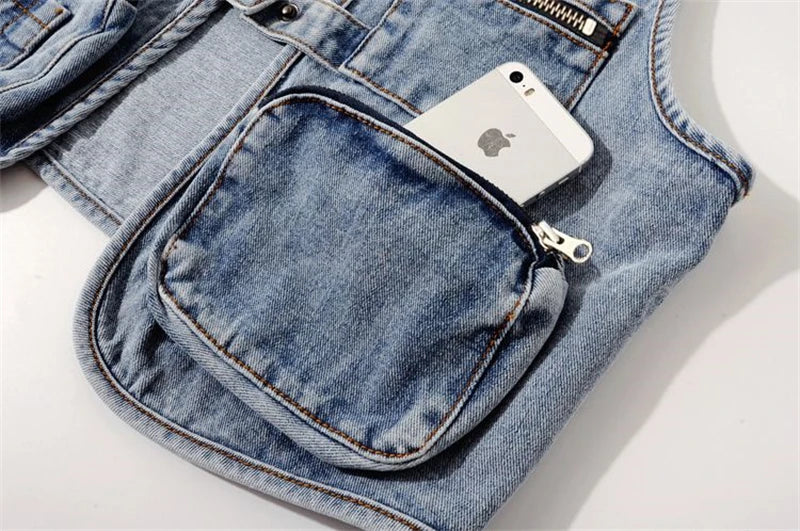 Women’s Jacquard Embroidery Short Denim Jacket