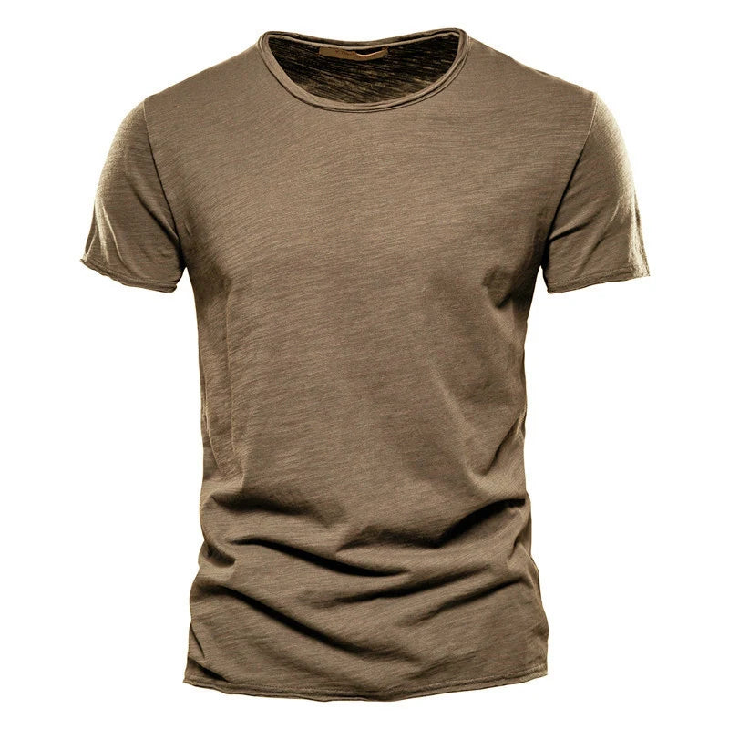 Men Cotton O-Neck Summer T-Shirt