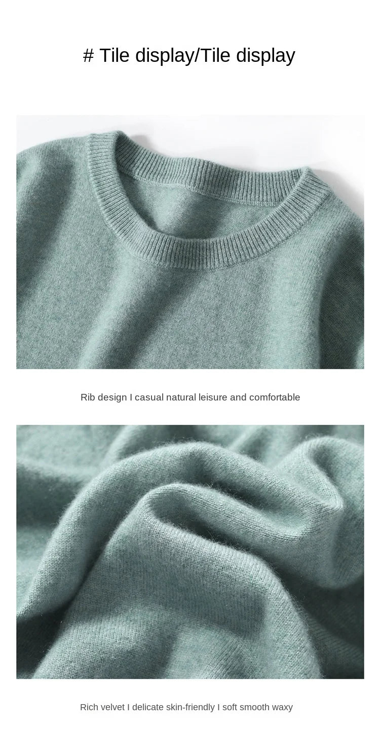 Men's Merino Wool Round Neck Sweater