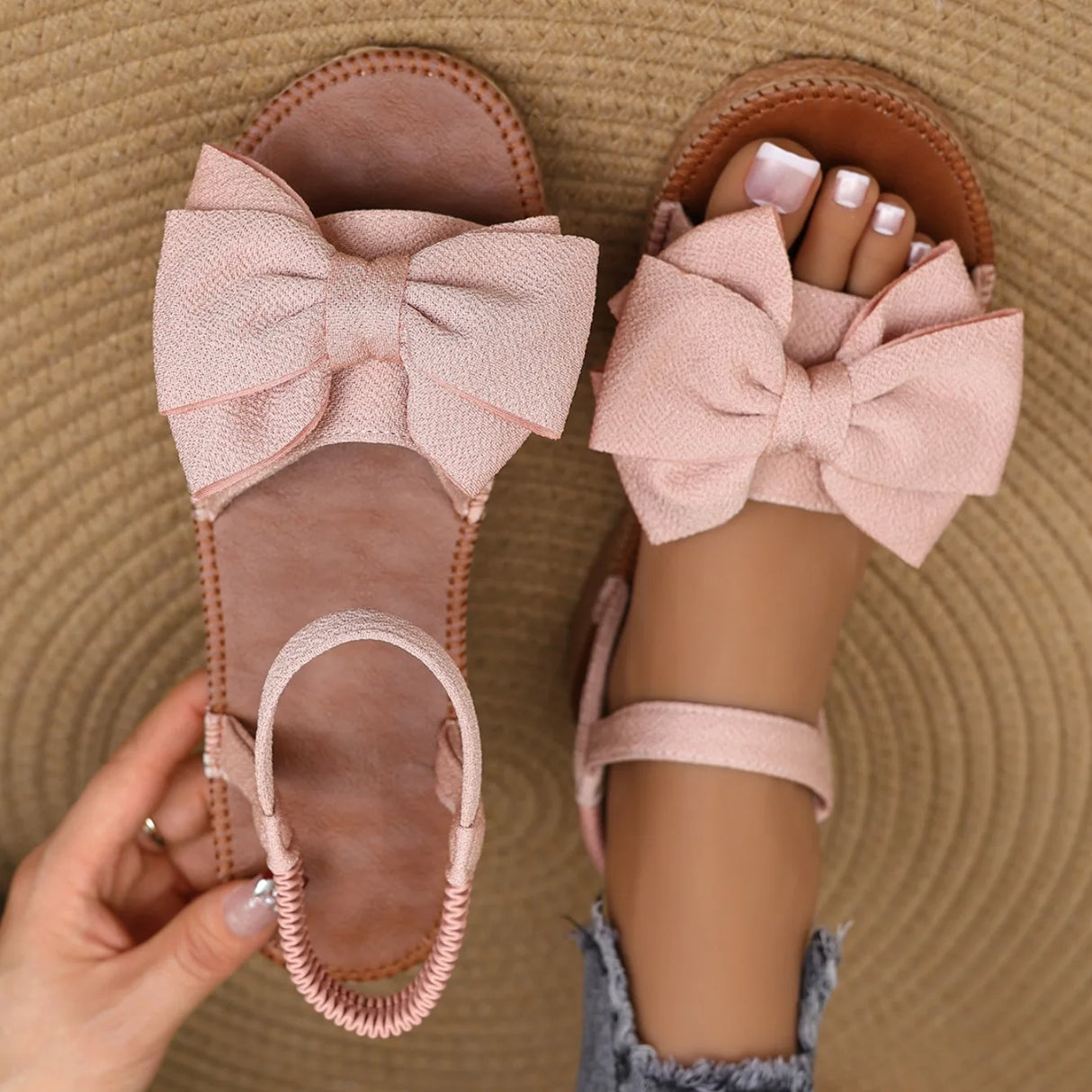 Women Bow Tie Sandals Casual Summer Slides
