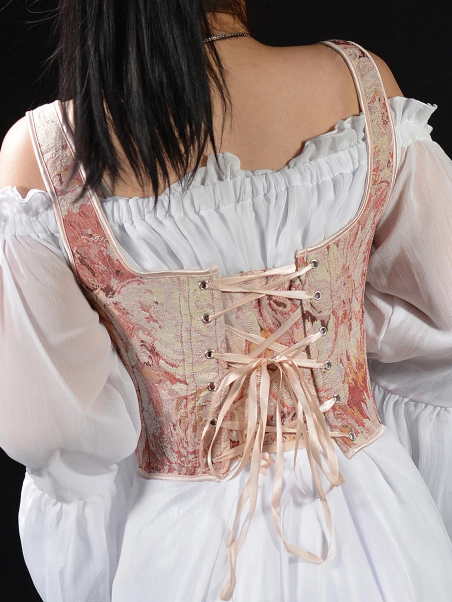 Women Floral Corset Tank Top