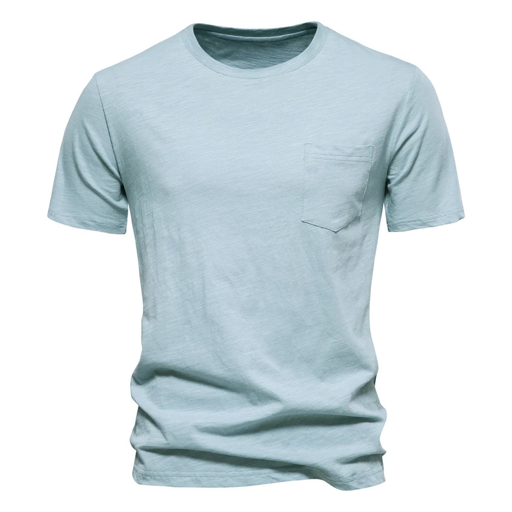 Men Cotton O-Neck Summer T-Shirt