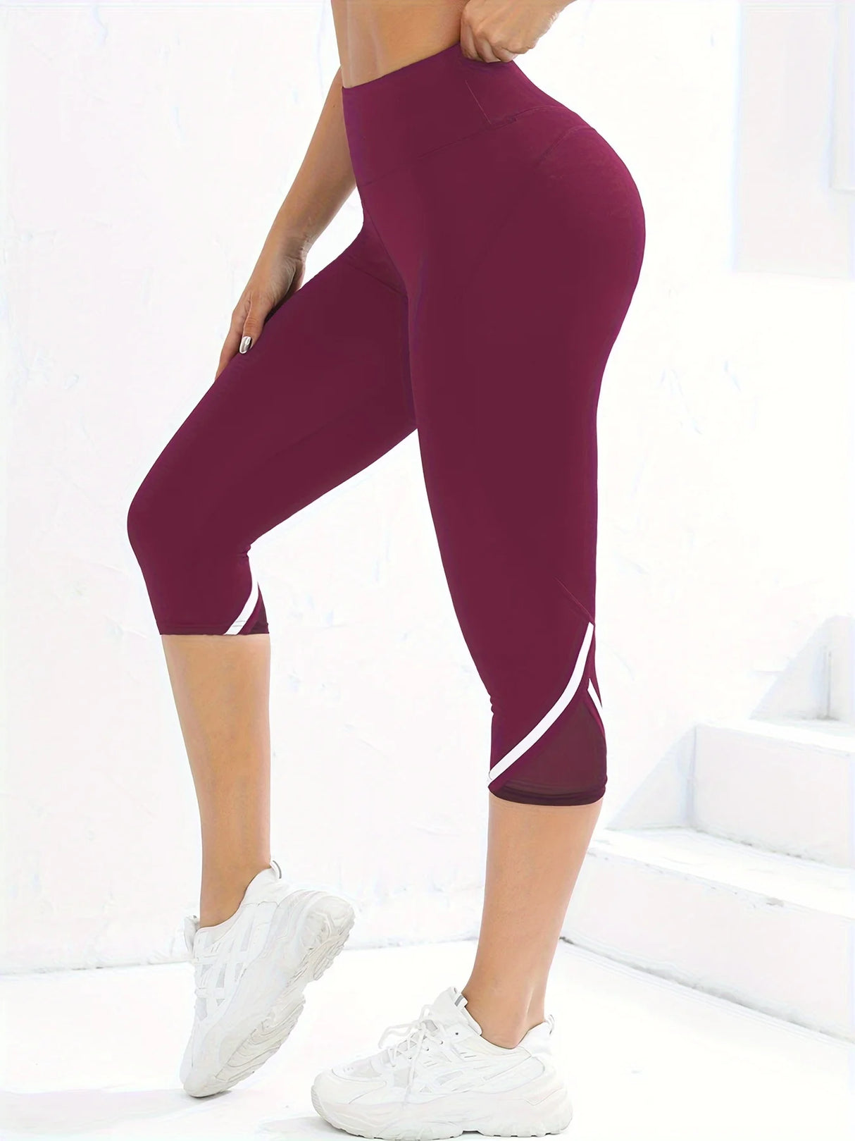 Women High Waist Capri Yoga Pants