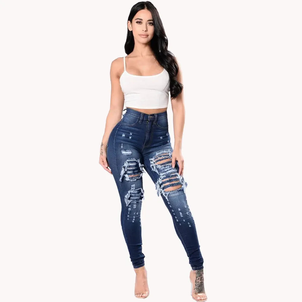 Women Ripped Pocket Jeans