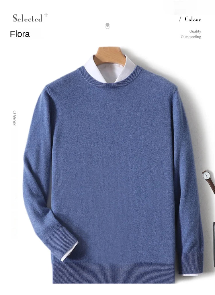 Men's Merino Wool Round Neck Sweater