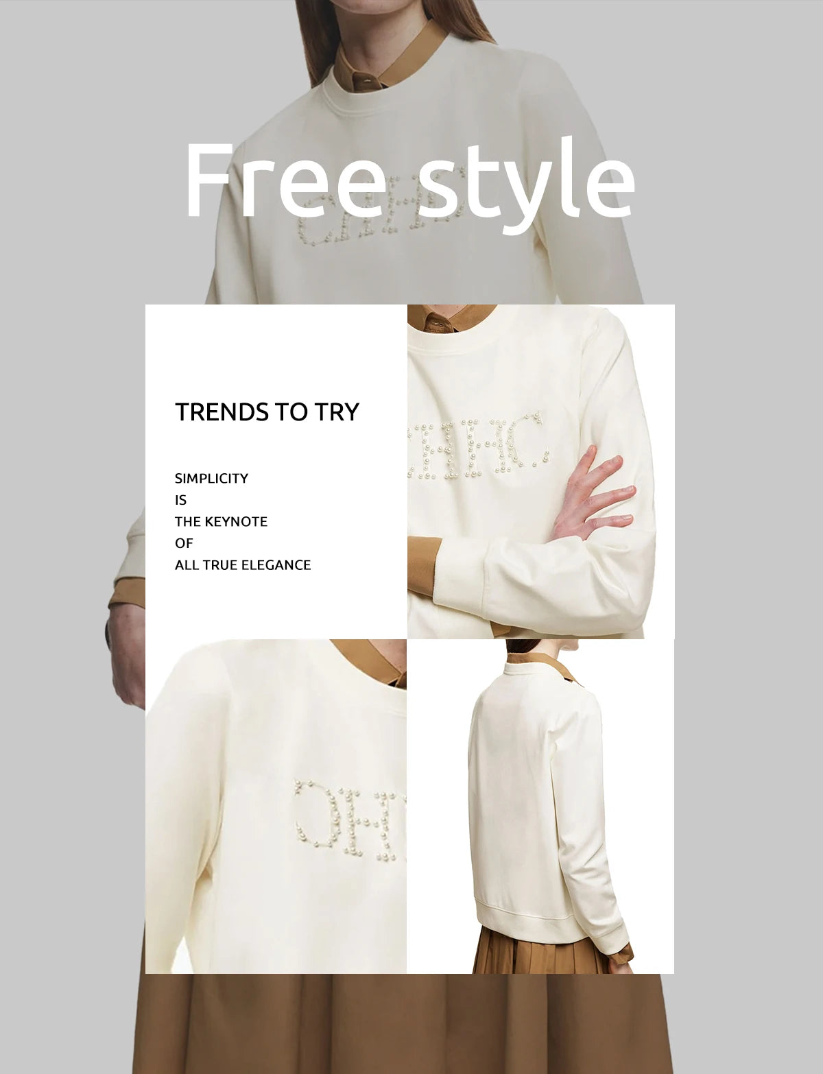 Pearl Embroidered Hoodie