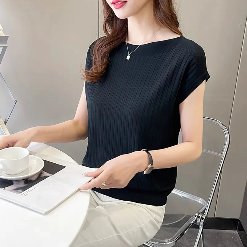 Women Summer Knit Blouse 2025