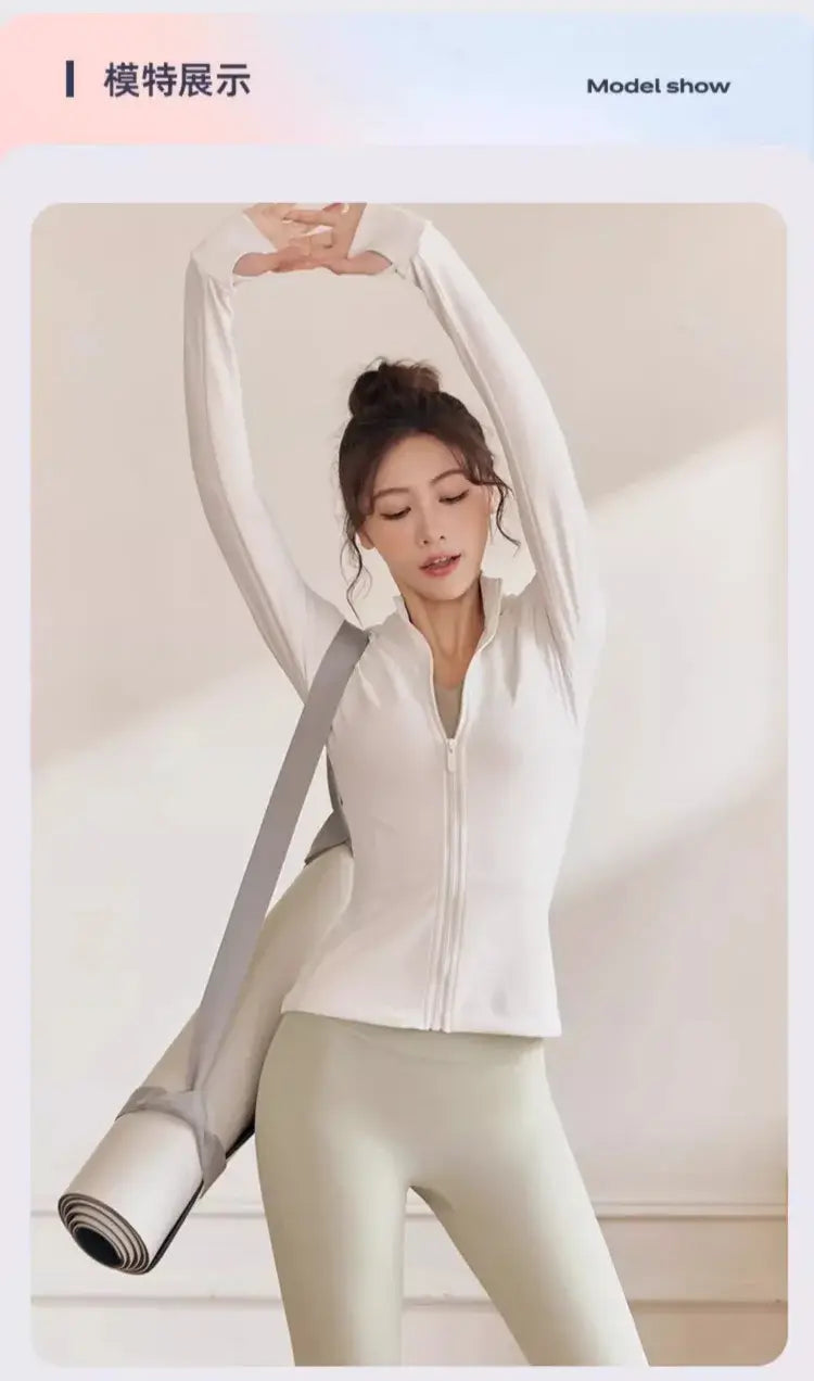 Women Long Sleeve Yoga Jacket