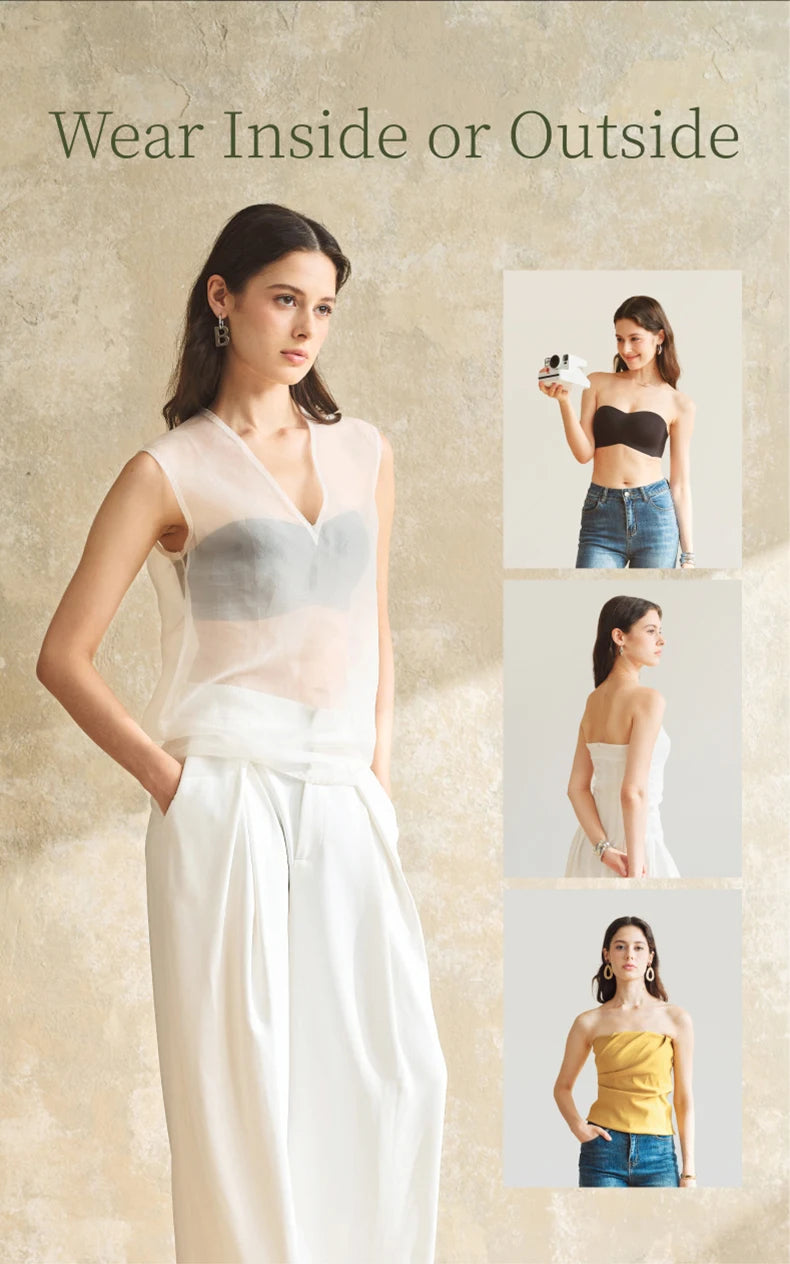 Women Invisible Strapless Bra