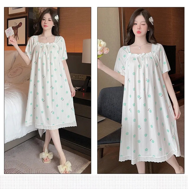 Women 5XL Cotton Sleep Dress