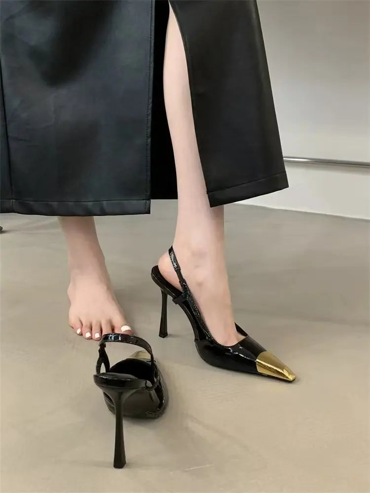 Metal Square Toe Stiletto Pumps – Summer 2025